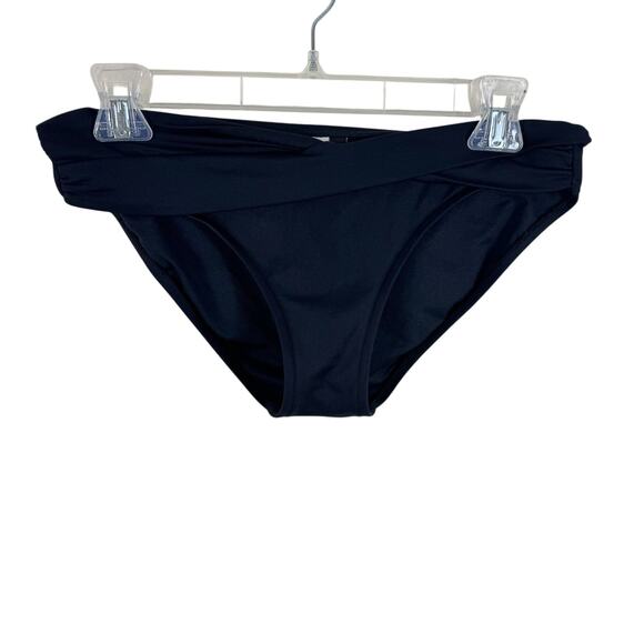 Seafolly Australia Collective Twist Band Hipster Nylon Black Swim Bikini Size 12 - Picture 3 of 7